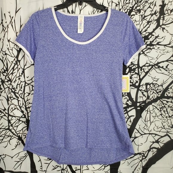LuLaRoe Tops - 4/$25 LuLaRoe Classic T Top Blue & White XS
